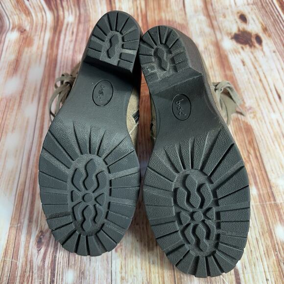 boc ALICUDI Womens Size 9 Brown Side Zip Up Block Heel Ankle Boots Booties Shoes - Picture 8 of 11